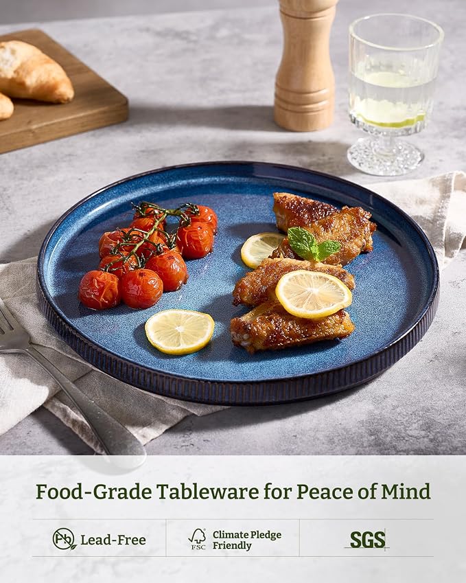 famiware Star Dinner Plates for 6, 10 inches Plate Set, Scratch Resistant - Image 5