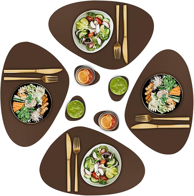 Faux Leather Placemats and Coasters by CaSail