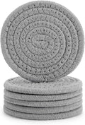 ABenkle Woven Coasters for Drinks Set of 6, Boho Absorbent Drinking Coaster by ABenkle