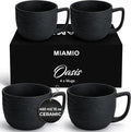 MIAMIO - Coffee Mug Set of 4 x 450 ml Cups/White Mugs Ceramic by MIAMIO