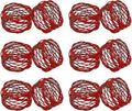 ITOS365 Handmade Round Red Mesh Napkin Rings Set of 12 Holder by ITOS365