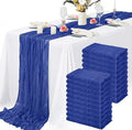8 Packs Cheesecloth Table Runner 10FT Long Boho Gauze Fabric Table Runner by Lamshionow