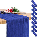 8 Pack Royal Blue Table Runners 17 x 108inch Cheesecloth Table Runner Boho by Lumaycens