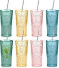 8 Set 20oz Vintage Plastic Tumbler by Unknown