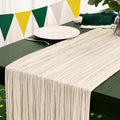 12 Pack Ivory White Cheesecloth Table Runner 120 Inch Boho Wedding Decor | by Fixwal