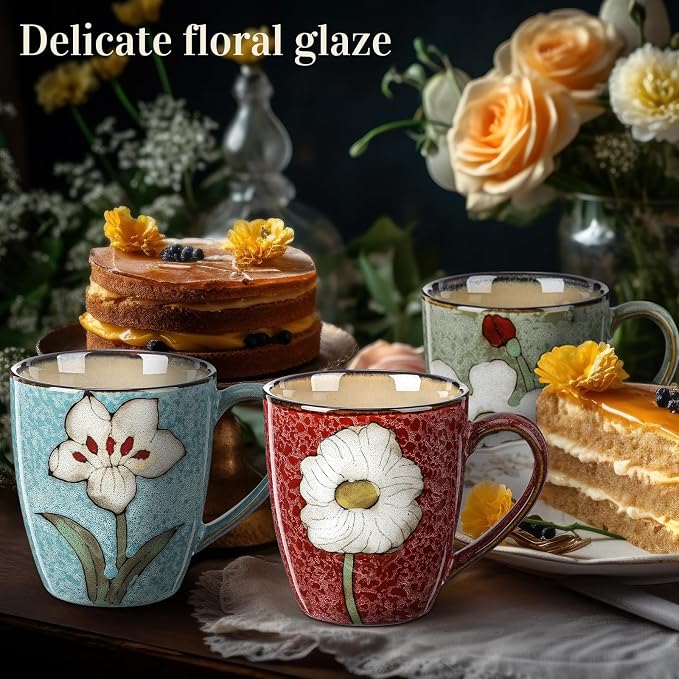 Maxdot 12oz Ceramic Coffee Mugs, Glazing Process Coffee Cup - Image 7