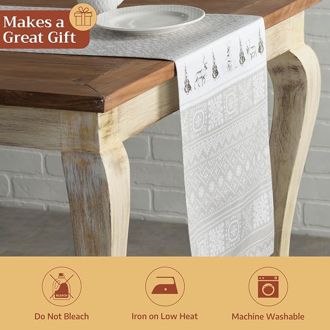 Maison d' Hermine Table Runner 100% Cotton 14.50" x 108" | Table Runners 108 - Image 5