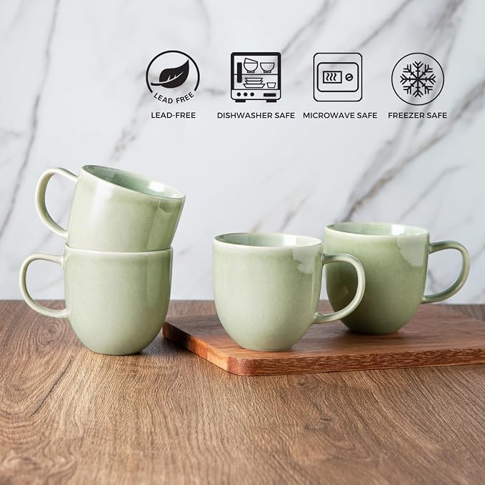 AmorArc 12oz Coffee Mugs, Ceramic Coffee Mugs set of 6 - Image 5