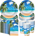 Funnymoom 250 Pcs Tropical Beach Party Decoration Summer Paper Plates Napkins by Funnymoom
