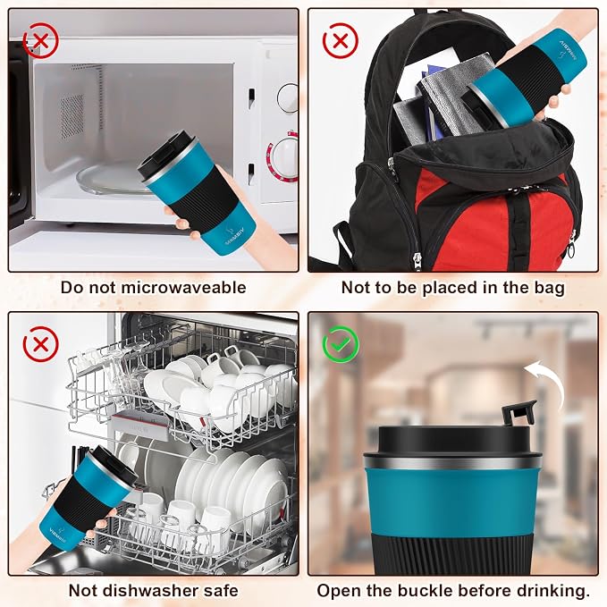 MOMSIV 17oz Travel Coffee Mug, Insulated Coffee Cup - Image 6