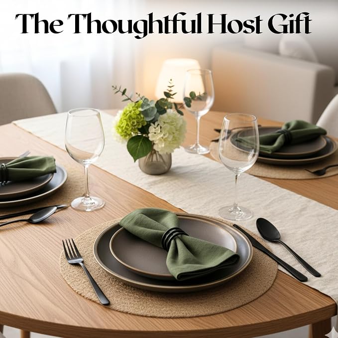 ALPHA Living HOME Metal Spiral Napkin Rings Set of 12 - Image 3