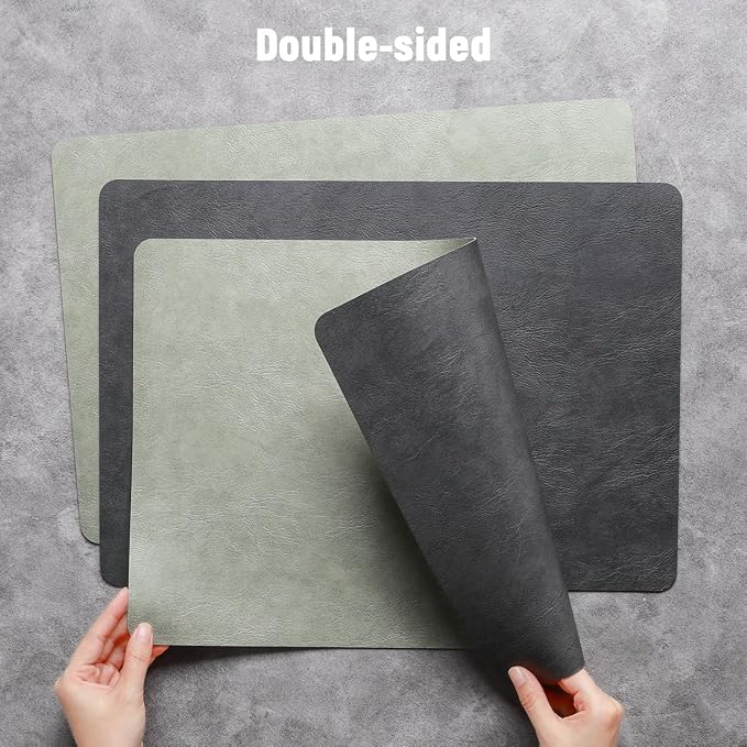Vinyl Placemats Set of 6, Dual Sided Place Mats - Image 2