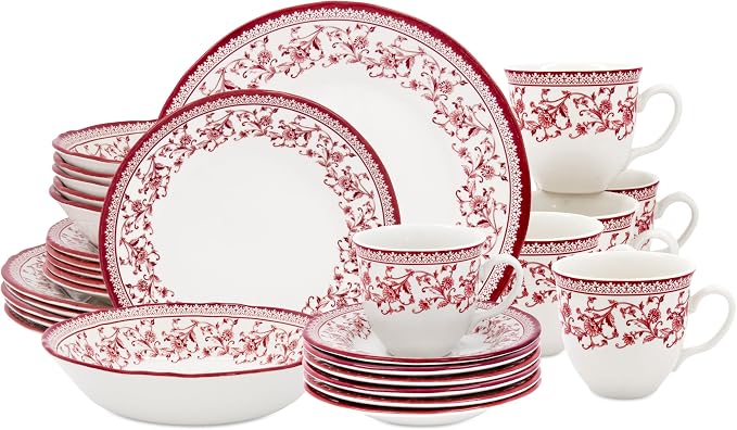 30-Piece Porcelain Dinnerware Set by TudorEngland