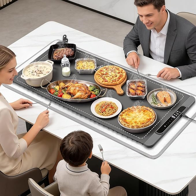 Heat Resistant Mat for Food Warming Mats 35.4×15.4 in, Heat Resistant Mats for Countertop Reflects 95% of Heat, Waterproof and Oilproof Hot Pad for Air Fryer, Coffee Maker, Oven