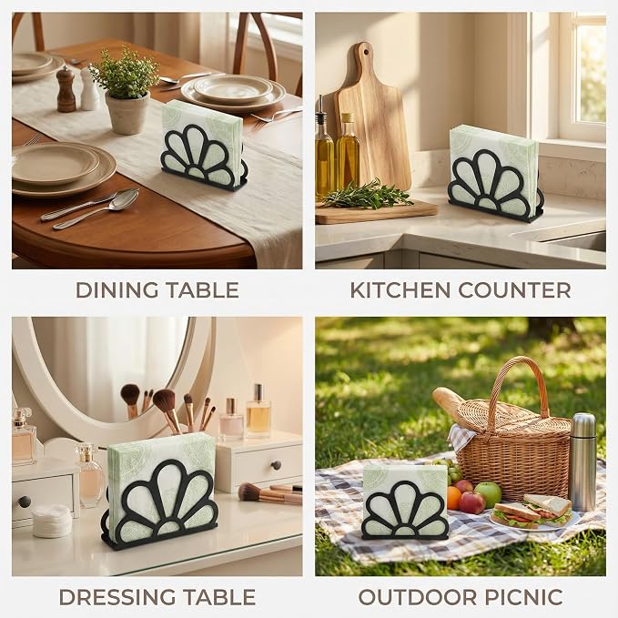 Black Napkin Holder | Easy to Carry Well Made Office Helper Meaningful Gifts - Image 4