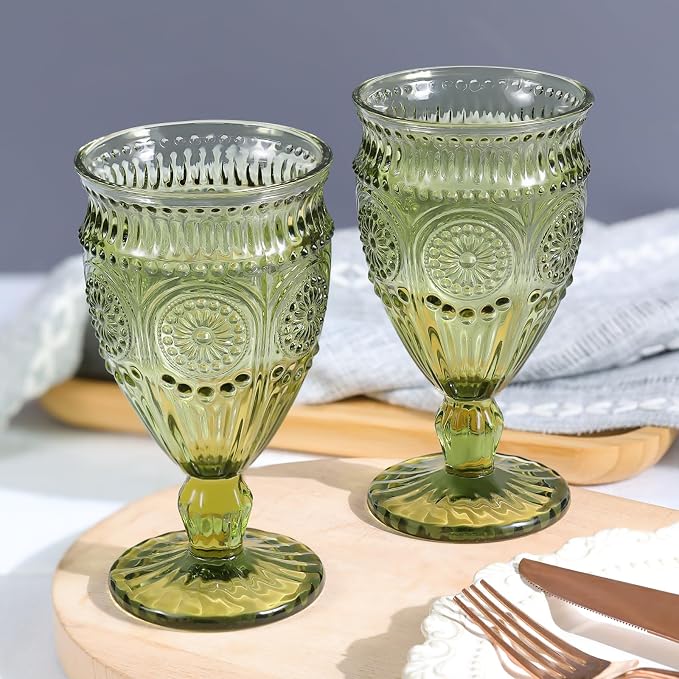 Darlion Goblets, Goblet Glasses, 12oz Water Goblets, Food Grade Glass, - Image 6
