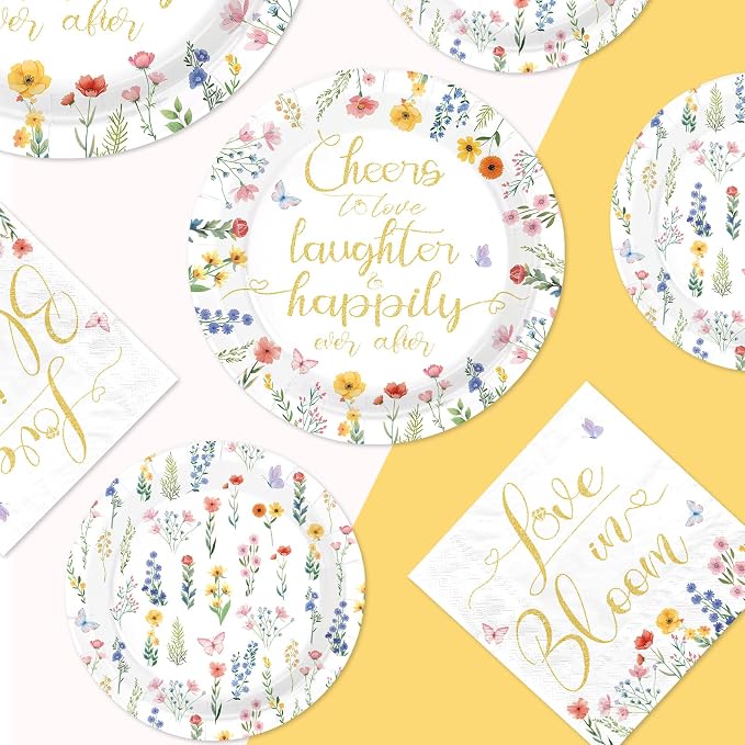 250Pcs Wildflower Bridal Shower Supplies - Image 2