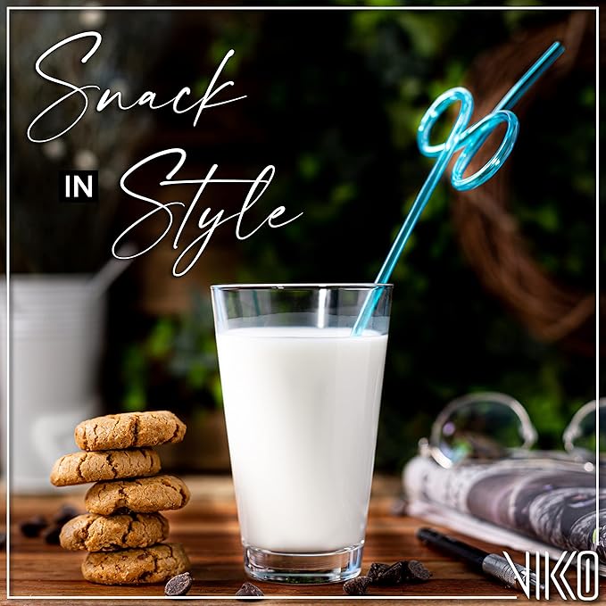 Vikko Drinking Glasses, 9.5 Ounce Water Tumblers, Set of 6 All Purpose Glass Cups, Thick and Durable Tapered Design, Dishwasher Safe, Tall Glass Tumblers
