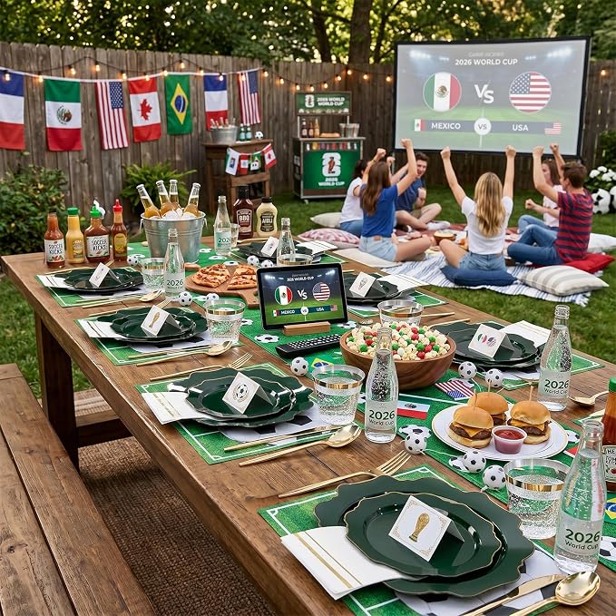 175Pcs Green Plastic Plates - Image 7