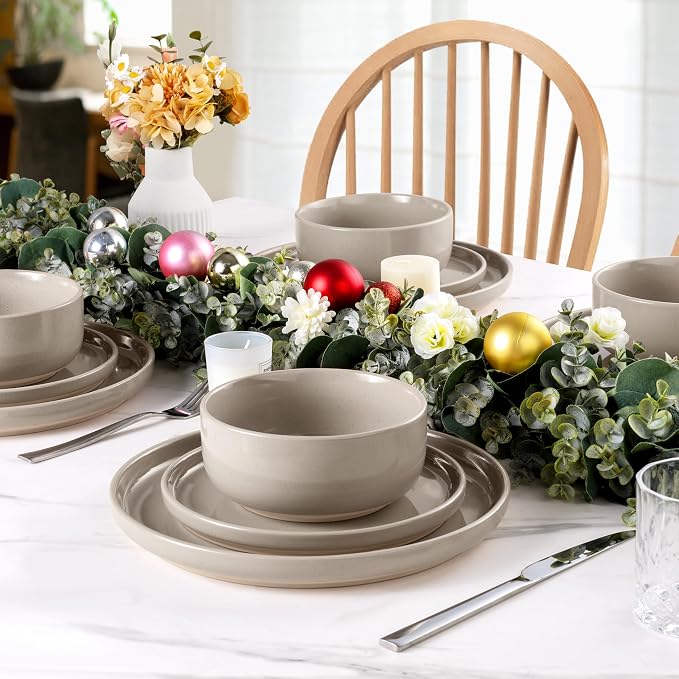 LIANYU Dinnerware Dishes Sets for 8, 24-Piece Stoneware Dinner Set, Ceramic - Image 6