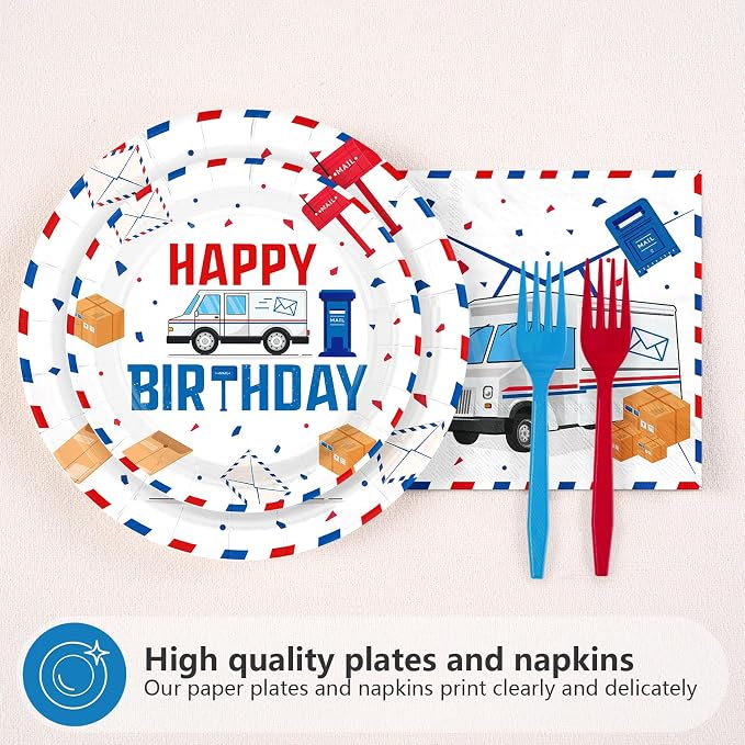 96Pcs Mailman Birthday Party Decorations - Image 3