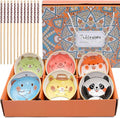 6 PCS Ceramic Rice Bowls, Cute Cartoon Small Dessert Bowl, Cereal Bowls Serving by Unknown