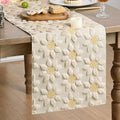 Artoid Mode Beige Soft Plush Faux Fur Jacquard Embroidery Sunflower Spring by ArtoidMode