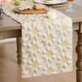 Artoid Mode Beige Soft Plush Faux Fur Jacquard Embroidery Sunflower Spring by ArtoidMode