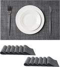 Leetaltree Black and Grey Woven Placemats Set of 12 by Leetaltree-ArtatEveryTable