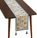 Designer French Linen Long Table Runner, Colorful Floral Pattern, Dining Table by Isaennehomedecoration