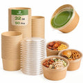 TOPtoper 50 Pcs 32 Oz Large Paper Bowls by TOPtoper