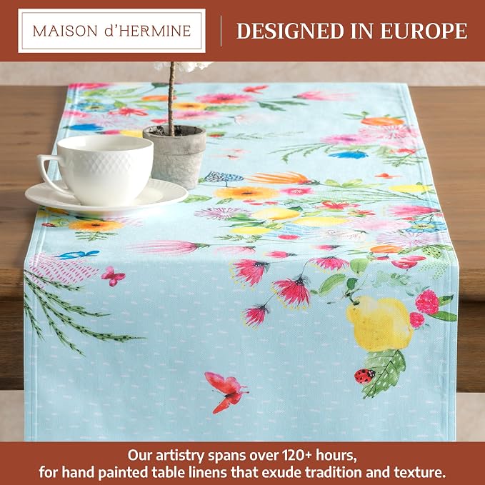 Maison d' Hermine Table Runner 100% Cotton 14.50" x 108" | Table Runners 108 - Image 2