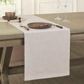 Basic Linen Style Table Runner, 14x48 Inch Light Tan | Mitered Corner Design by ZEEMARTONLINE