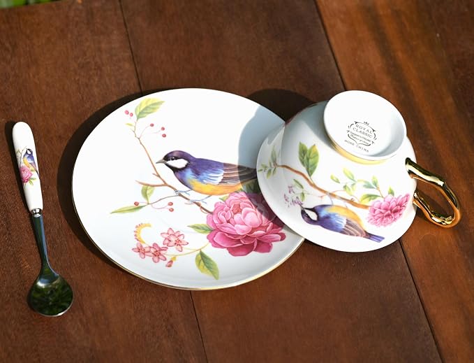 British Coffee Cup 3 Piece Set（6.8oz） Household Fashional Tea Cup - Image 6