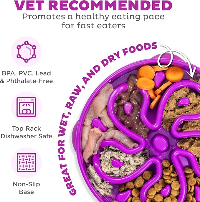Outward Hound Fun Feeder Slo Bowl – Large 4‑Cup Capacity, Slow Feeding - Image 3