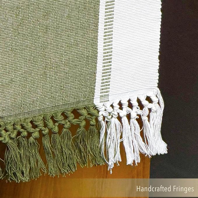 Cotton Table Runner, 14x72 Inch, Washable Boho Decor, Dining Kitchen - Image 3
