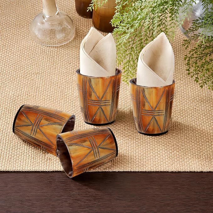Handicrafts Home Viking Horn Shot Glasses Set of 8, Handmade Natural Ox Horn - Image 6