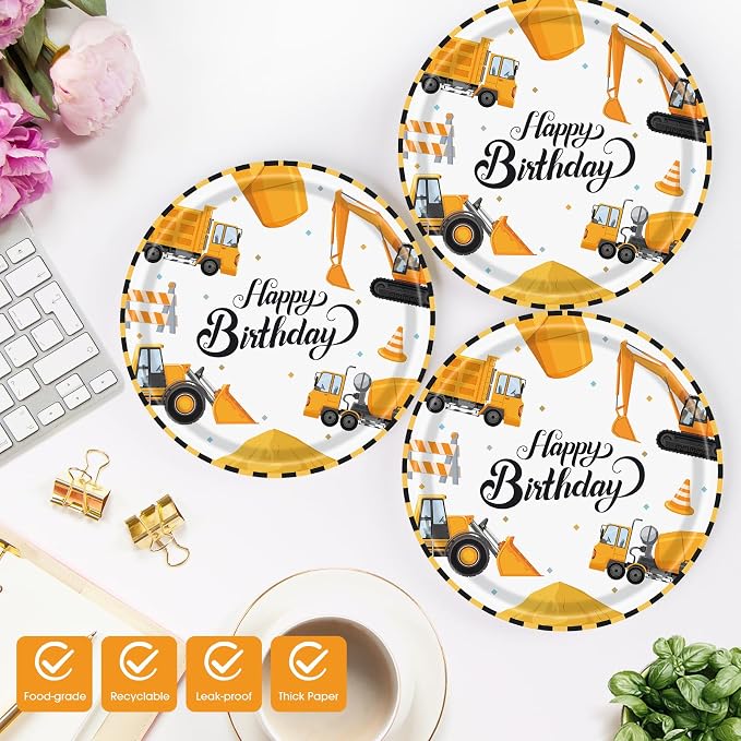 Construction Plates and Napkins Party Supplies - Image 3