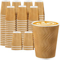 Lamosi 100 Pack Coffee Cups 12 oz, Disposable Paper Coffee Cups No Lids | by BuyNow