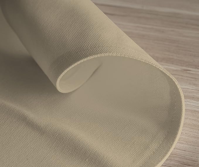 Calicot Placemats Set of 6 100% Cotton Washable Cloth Place Mats, Reusable Table Mats for Spring/Summer & Thanksgiving Christmas Decorations Kitchen Dining Party Wedding (Desert Beige, 13" x 19")