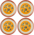 Karma, 8.75 inches Melamine Salad Plates Set of 4, Reusable Dishwasher Safe by KarmaGifts