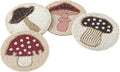 Folkulture Boho Coasters Set for Drinks | 4" Round Farmhouse or Rustic Table by FOLKULTURE