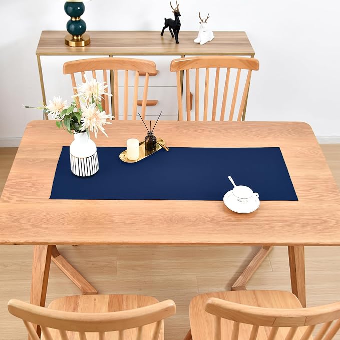 Farmhouse Navy Blue Table Runner Small Short Table Runners 36 Inches Coffee - Image 7