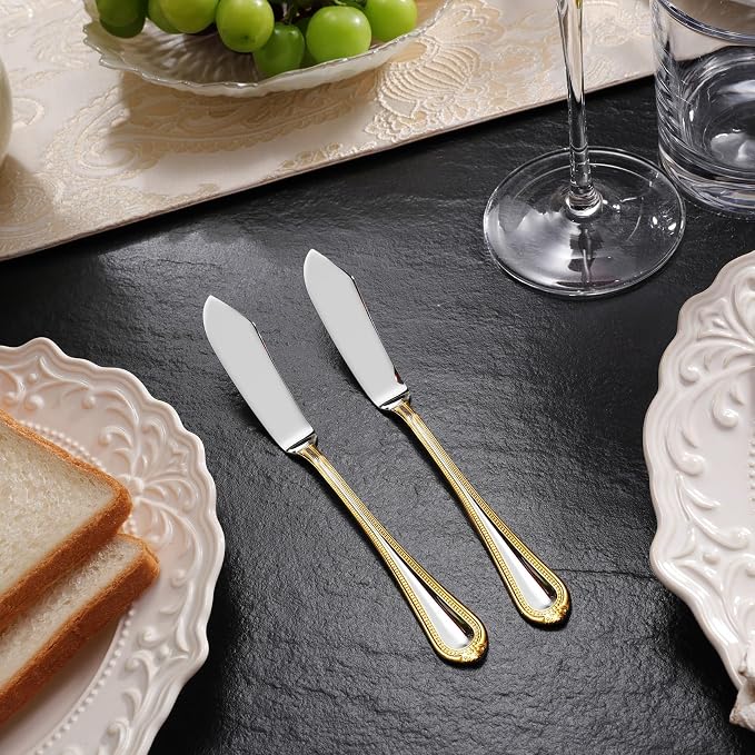 Premium Pearl Edge 4-Piece 6.9-Inch Butter Knife Set | 18/10 Stainless Steel - Image 5