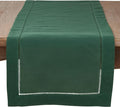 SARO LIFESTYLE Hemstitched Border Table Runner, Jasper Green by SaroLifestyle