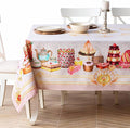 Maison d' Hermine Premium Table Cloth Rectangle Table 100% Combed Cotton 120 x 70 Inches Tablecloth Reusable Decorative for Dining Room, Farmhouse, Home, Party, Festive & Wedding - Pastries