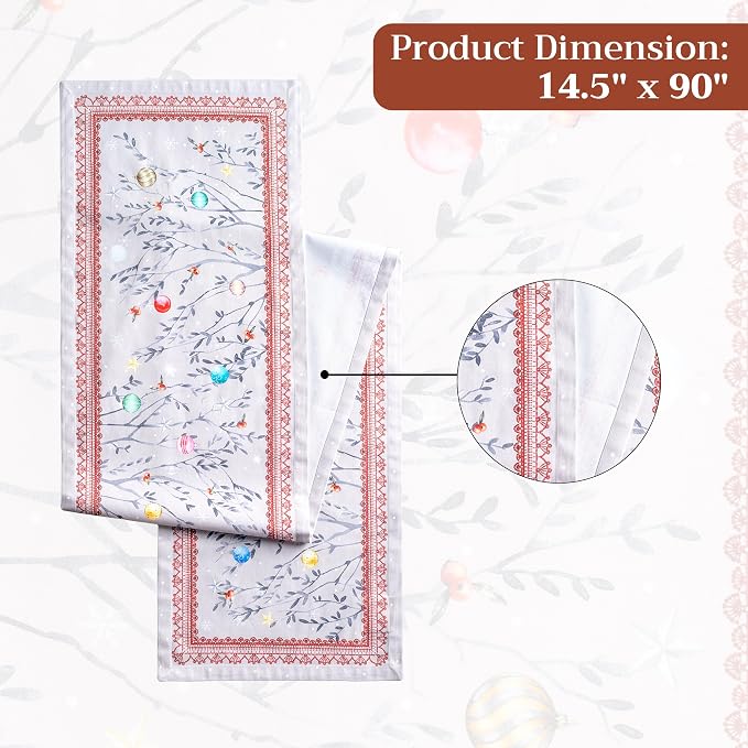 Maison d' Hermine Table Runner 100% Cotton 14.50" x 90" | Table Runners 90 - Image 7