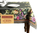 Maison d' Hermine Table Cloth Rectangle Table 100% Cotton 70 x 120 Inches Fall Tablecloth Reusable Everyday Use for Thanksgiving Christmas Decorations Dining Farmhouse (Pumpkin Garden - Dark Green)