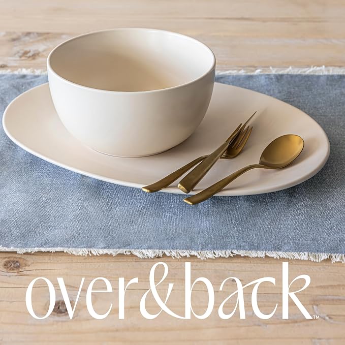 Over&Back 18x108 Woven Frayed Chambray Cotton Table Runner - Image 9