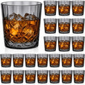 Yungyan 24 Pcs Plastic Clear Whiskey Glasses, 10 oz Unbreakable Reusable Old by Yungyan